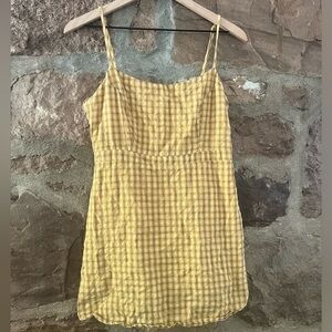 Urban Outfitters Plaid Square Neckline Dress